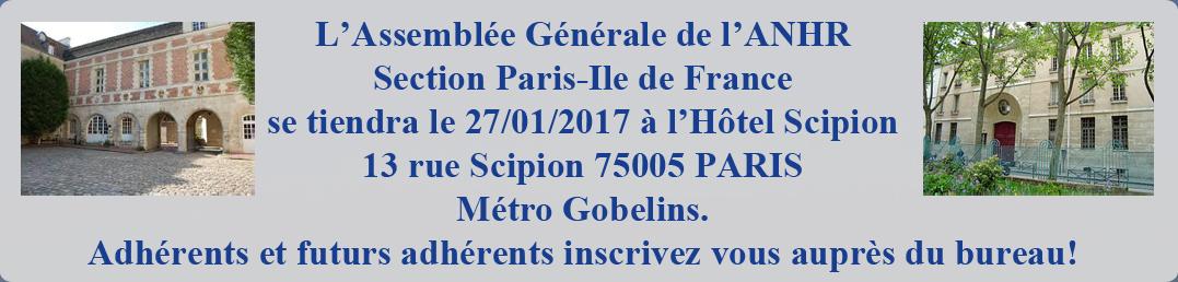 AG de la section Ile de France de l'ANHR